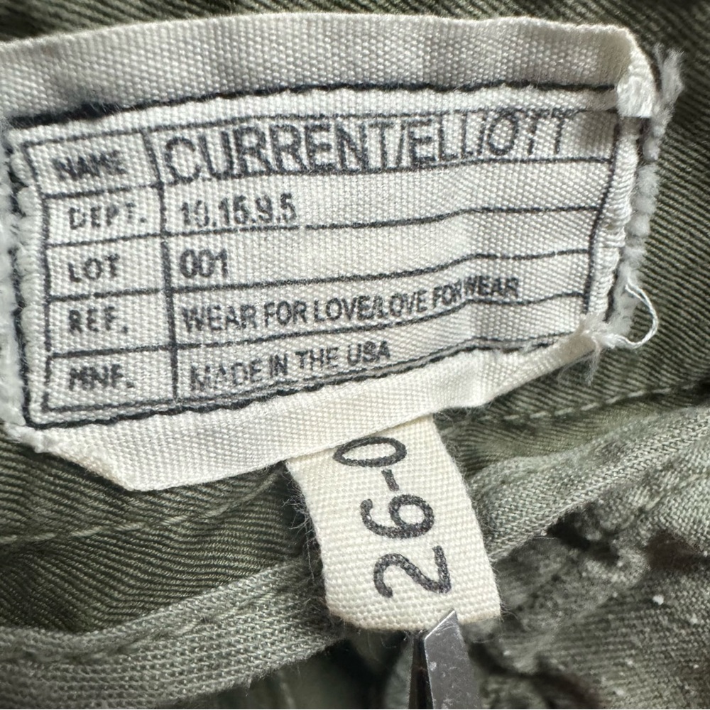 Current Elliott The Captain Trouser Workwear Pant In Army Green Size: 26 - Picture 4 of 9